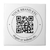 Upload uw eigen QR-code en  tekst Tegeltje (Voorkant)