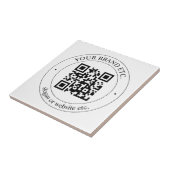 Upload uw eigen QR-code en  tekst Tegeltje (Zijkant)