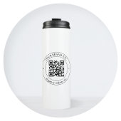 Upload uw eigen QR-code en  tekst Thermosbeker