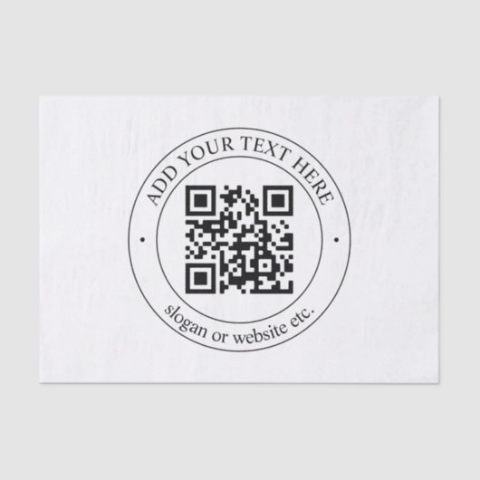 Upload uw eigen QR-code en tekst Tissuepapier (Voorkant)