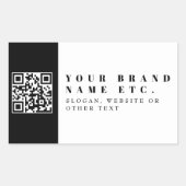 Upload uw eigen QR-code | Modern Rechthoekige Sticker (Voorkant)