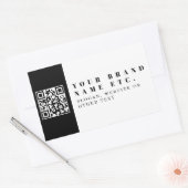 Upload uw eigen QR-code | Modern Rechthoekige Sticker (Envelop)