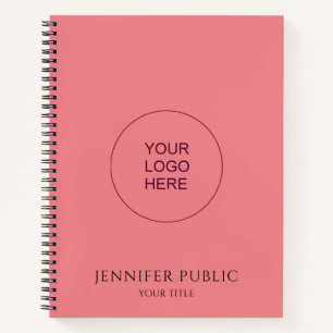 Upload uw eigen tekst van de Logo van het Bedrijf Notitieboek