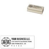 Upload uw eigen zakelijk Logo retouradres Rubberstempel (Gestempeld)