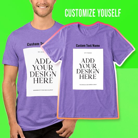 Upload uw foto Afbeelding Aangepaste gepersonalise Tri-Blend Shirt