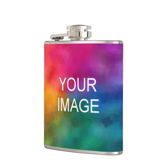 Upload uw foto Afbeelding of Logo hier Sjabloon Heupfles (Links)