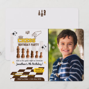 Upload uw foto Kinder schaakverjaardagsfeestje Uit Kaart
