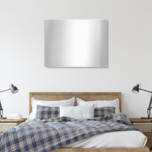 Upload Uw Foto naar Blank Luxe Zilveren Achtergron Canvas Afdruk