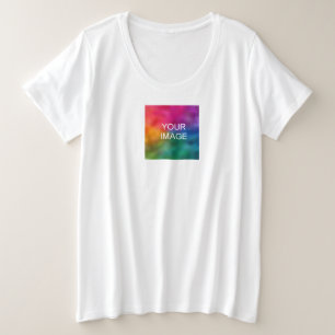 Upload uw foto naar Vrouwen Dubbelzijdig Groot Grote Maat T-shirt