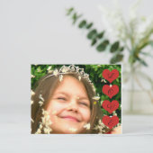 Upload uw foto | Rode harten L.O.V.E. Briefkaart (Staand voorkant)