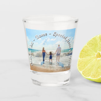 Upload uw foto Shot Glass Gift Voeg tekst naam toe Glas
