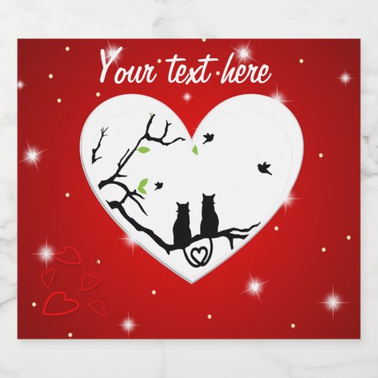 Upload uw foto sparkling wijnetiket (Enkel label)