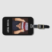 Upload uw fototekst bagagelabel (Voorkant (horizontaal))