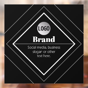 Upload uw logo en aanpasbaar tekstontwerp raamsticker