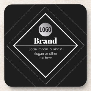 Upload uw logo en aanpasbare tekst ontwerp bier onderzetter