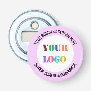 Upload uw logo Merk flesopener Tekst toevoegen Button Flesopener