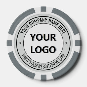 Upload uw logo Merk pokerchips Voeg tekstinfo toe