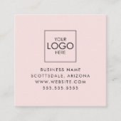 Upload uw Logo QR Code Generator Custom Modern Vierkante Visitekaartje (Voorkant)