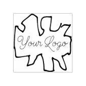 Upload uw Logo Square Business Logo Rubberstempel (Afrduk)