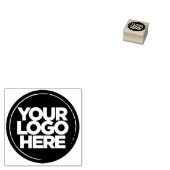 Upload uw Logo | Square Round Business Logo Rubberstempel (Gestempeld)