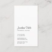 Upload uw Logo Vertical Typography Modern Visitekaartje (Achterkant)