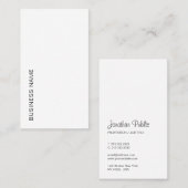 Upload uw Logo Vertical Typography Modern Visitekaartje (Voorkant / Achterkant)