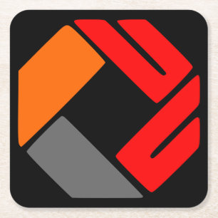 Upload uw logo vierkant papieren onderzetter