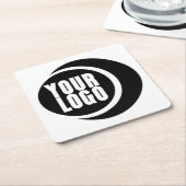 Upload uw logo vierkante kartonnen onderzetter (Schuin)