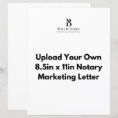 Upload uw notaris marketingbrief blanco Sjabloon (Voorkant / Achterkant)