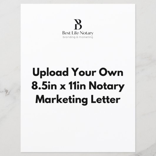 Upload uw notaris marketingbrief blanco Sjabloon (Voorkant)