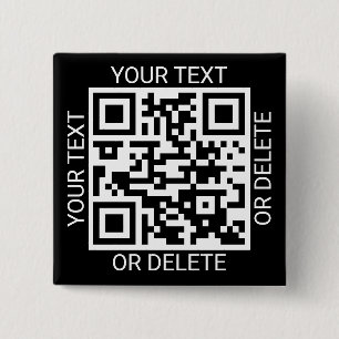 Upload uw QR-code Moderne website of scan om te be Vierkante Button 5,1 Cm