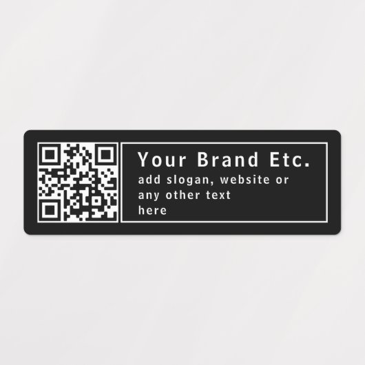 Upload Uw QR-code of Logo | Bewerkbaar waterdicht Labels (Design 5)