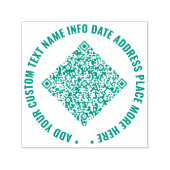 Upload uw QR-code Voeg aangepaste tekst toe Stempe Zelfinktende Stempel (Design)