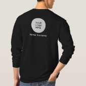 Upload Voeg hier Logo toe Mannen dubbele, langwerp T-shirt (Achterkant)