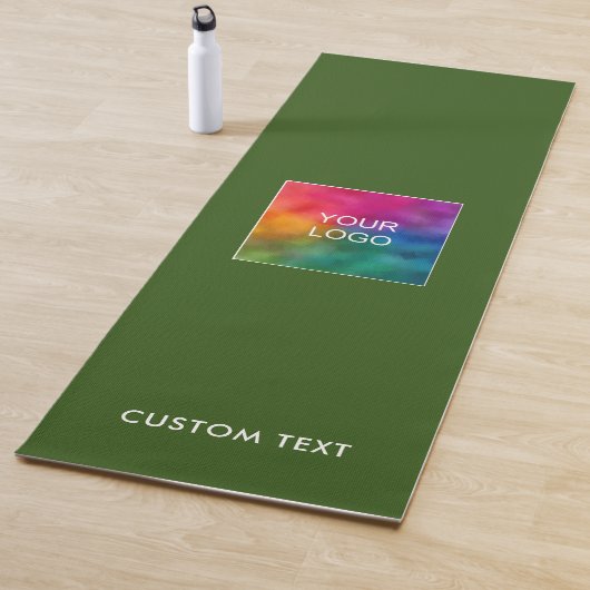 Upload Your Business Logo Custom Text Template Yogamat (In situ)
