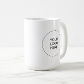 Upload Your Company Logo Elegant Modern Simple Koffiemok (Voorkant rechts)