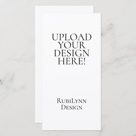 Upload Your Design Here 4x8" Menu Card (Devant / Derrière)