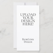 Upload Your Design Here 4x8" Menu Card (Devant)