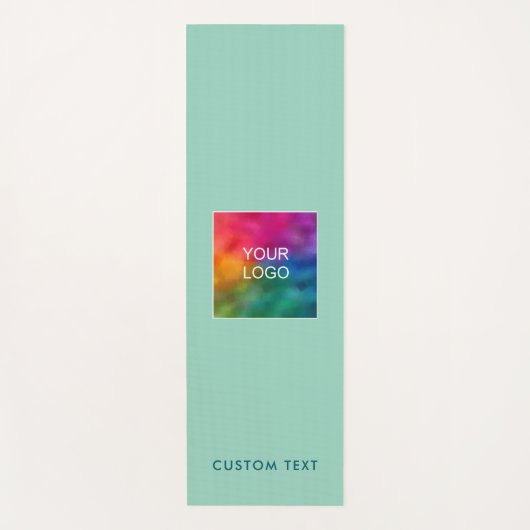 Upload Your Logo Custom Text Monogram Modern Yogamat (Voorkant)