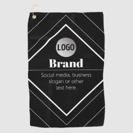 Upload Your Logo & Customizable Text Design Golfhanddoek