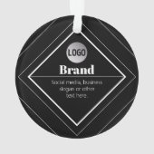 Upload Your Logo & Customizable Text Design Ornament (achterkant)