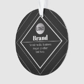 Upload Your Logo & Customizable Text Design Ornament (voorkant)