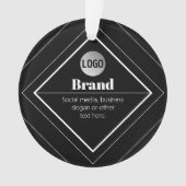 Upload Your Logo & Customizable Text Design Ornament (voorkant)