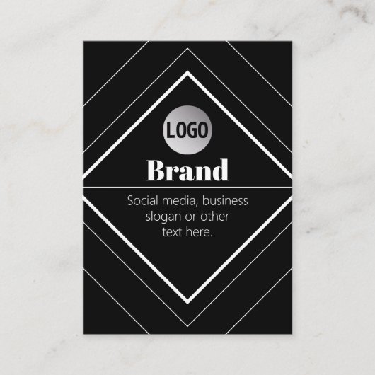 Upload Your Logo & Customizable Text Design Visitekaartje (Voorkant)