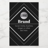 Upload Your Logo & Customizable Text Design Voedselcontainer Etiket (Enkel label)