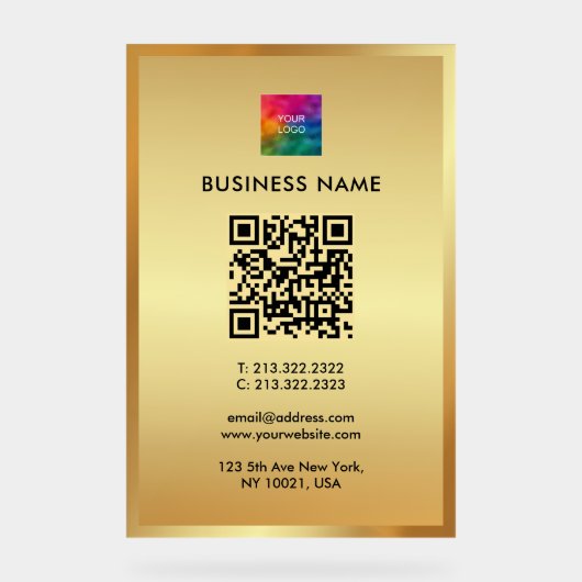 Upload Your Logo Gold Template Promotional QR Code (Recto)