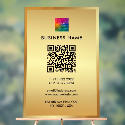 Upload Your Logo Gold Template Promotional QR Code (Neutre)