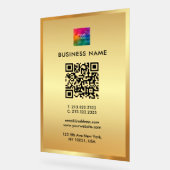 Upload Your Logo Gold Template Promotional QR Code (Angle)