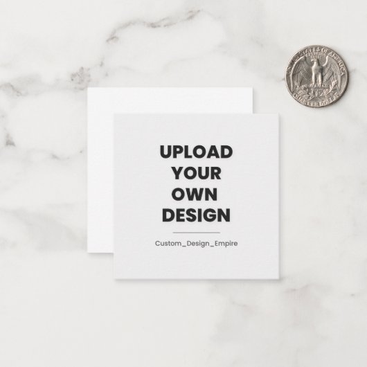 Upload Your Own Design Here | Custom Notitiekaartje (Voorkant / Achterkant in situ)
