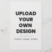 Upload Your Own Design Here | Custom Template Briefpapier (Voorkant)